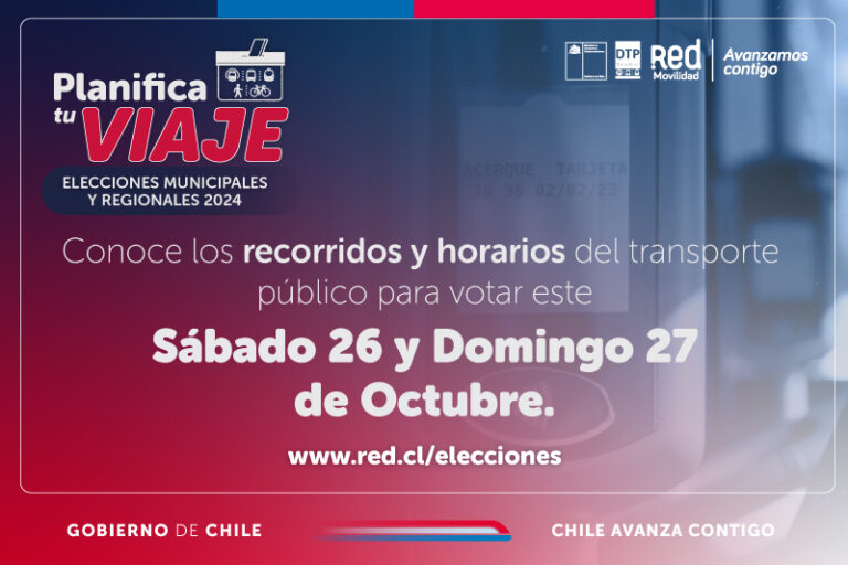 Planifica tu viaje para ir a votar este 26 y 27 de octubre